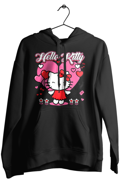 Women's hoodie with prints Hello Kitty. Brand, cat, character, hello kitty, kitten. 2070702