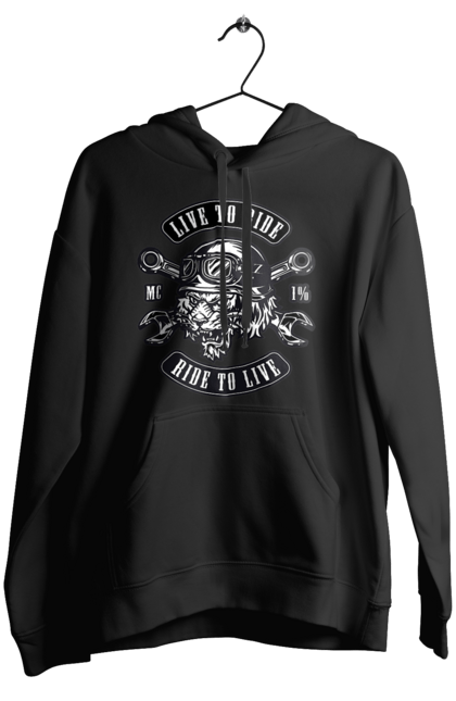 Жіноче худі з принтом "Жити, Щоб Їздити, Тигр". Їздити, мопед, тигр. 2070702