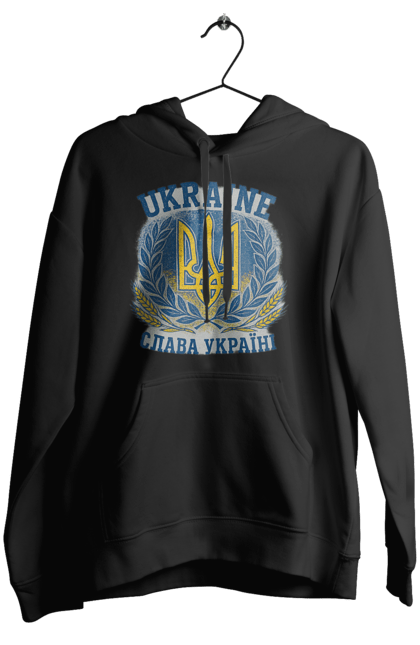 Жіноче худі з принтом "Слава Україні". Герб україни, героям слава, жовто блакитний, патріотичні, прапор україни, слава україні, тризуб, україна, українська символіка, українські. 2070702
