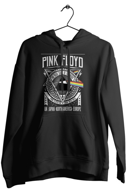 Жіноче худі з принтом "Pink Floyd". Pink floyd, альбом, музика, пінк флойд, рок, рок група, темний бік місяця. CustomPrint.market