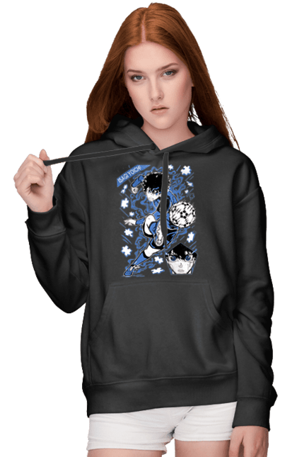 Women's hoodie with prints Blue Lock Isagi Yoichi. Anime, blue lock, blue prison, manga, sport, sports anime, yoichi isagi. 2070702