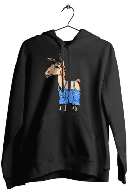 Жіноче худі з принтом "Лама В Комбінезоні". Комбінезон, лама. 2070702