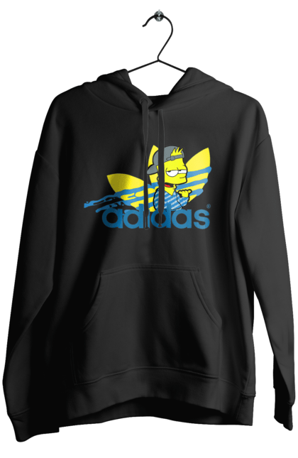 Жіноче худі з принтом "Adidas Барт". Adidas, bart, адідас, барт, мультфільм, серіал, сімпсон. 2070702