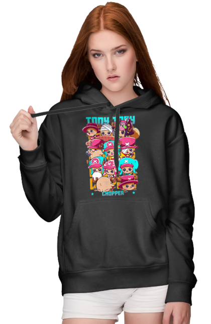 Women's hoodie with prints One Piece Tony Tony Chopper. Adventures, anime, fantasy, light novel, manga, one piece, tony tony chopper, tv series. 2070702