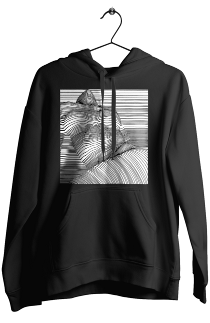 Жіноче худі з принтом "Дівчина В Смужку". Гола, сиськи. 2070702