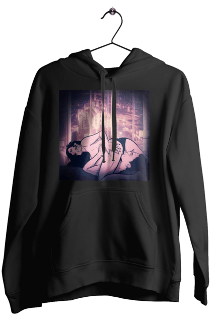 Жіноче худі з принтом "Дорослі Ігри На Тлі Міста". Гола, кохання, лизати, трусики. 2070702