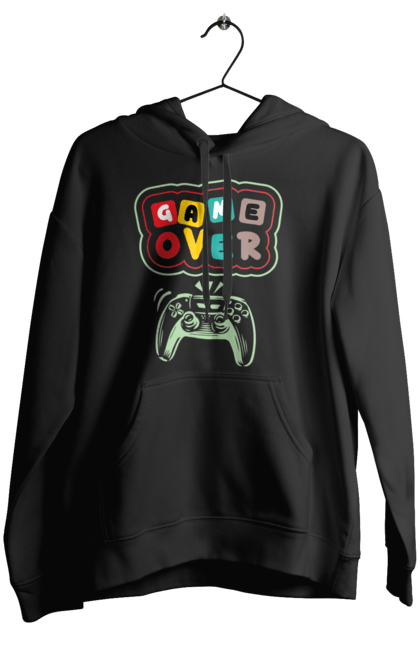 Women's hoodie with prints Game over (2). End, game, game is over, game over, life, sadness. 2070702