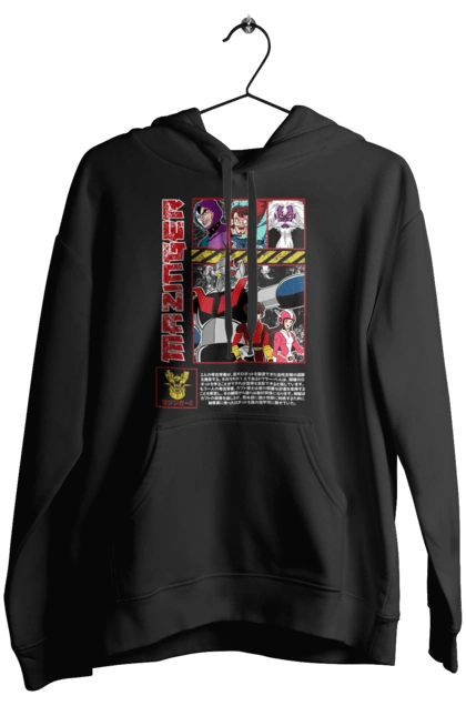 Женское худи с принтом Mazinger Z Грендайзер. Anime, goldorak, goldrake, grendizer, manga, mazinger z, mecha, robots. 2070702