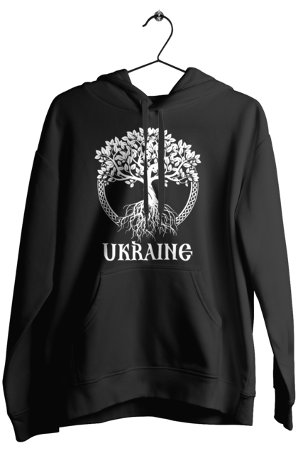 Жіноче худі з принтом "Дерево Україна". Дерево, дерево з корінням, дерево україна, зсу, патріотична, україна, українська. 2070702