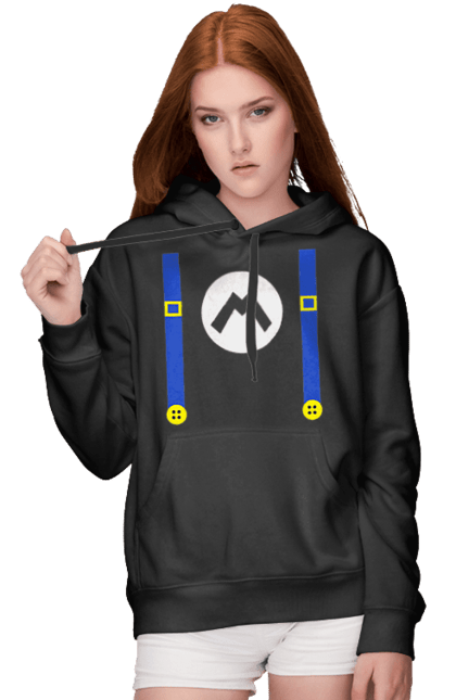 Women's hoodie with prints Mario. Character, game, mario, mario bros, nintendo. 2070702