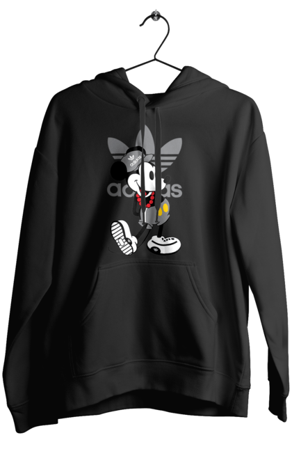 Жіноче худі з принтом "Adidas Міккі Маус". Adidas, mickey mouse, адідас, дісней, міккі, міккі маус, мультфільм. 2070702