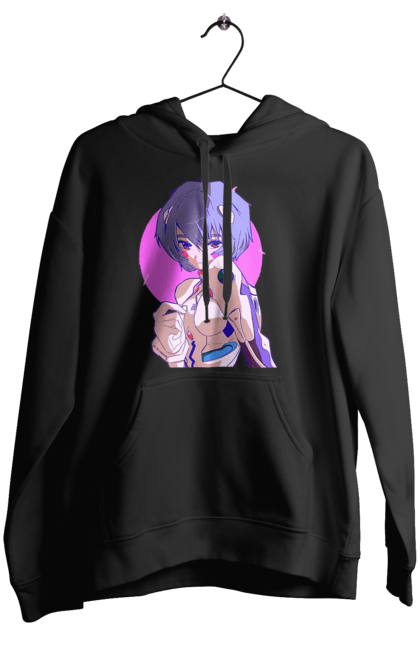 Women's hoodie with prints Evangelion Rei. Anime, evangelion, eve, kaoru, manga, rei ayanami, shinji. 2070702