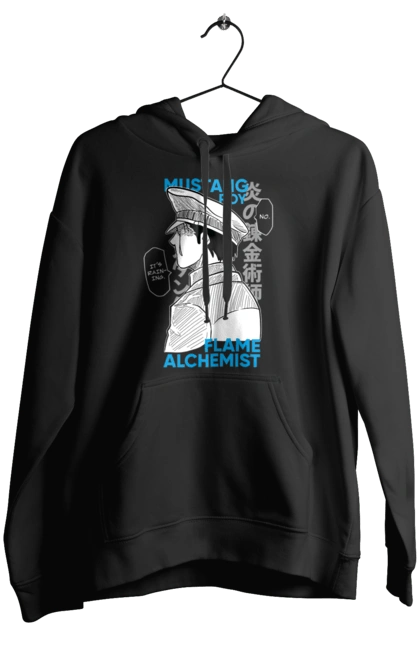 Women`s hoodie with prints Fullmetal Alchemist Roy Mustang. Adventures, anime, fullmetal alchemist, light novel, manga, roy mustang, steampunk. 2070702