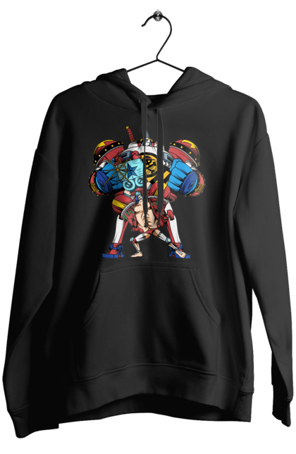 Women's hoodie with prints One Piece Franky. Anime, franky, iron man, manga, one piece, straw hat pirates. 2070702