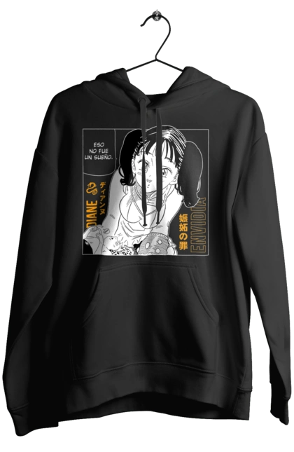 Women`s hoodie with prints Seven Deadly Sins Diane. Adventures, anime, comedy, diana, diane, fantasy, manga, seven deadly sins. 2070702