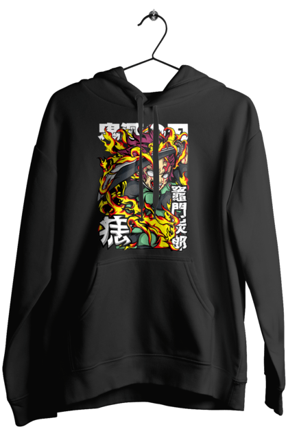 Women's hoodie with prints Demon Slayer Tanjiro. Anime, demon slayer, kamado tanjiro, manga, tanjiro. 2070702