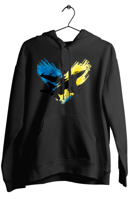 Жіноче худі з принтом "Літак F 16". З прапором, зсу, літак, літак f16, патріотична, прапор, ф16. 2070702