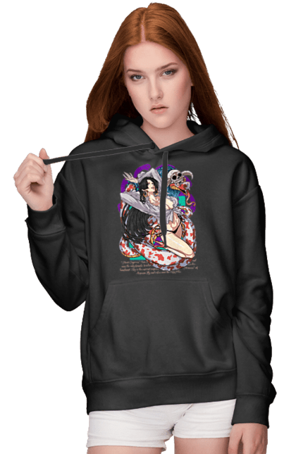 Women's hoodie with prints One Piece Boa Hancock. Anime, boa hancock, manga, one piece, pirate empress, straw hat pirates. 2070702