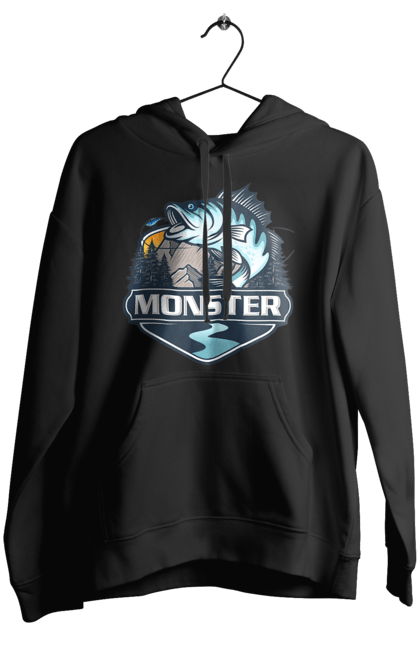 Жіноче худі з принтом "Рибалка". Монстер, рибак, рибалка, хоббі. 2070702