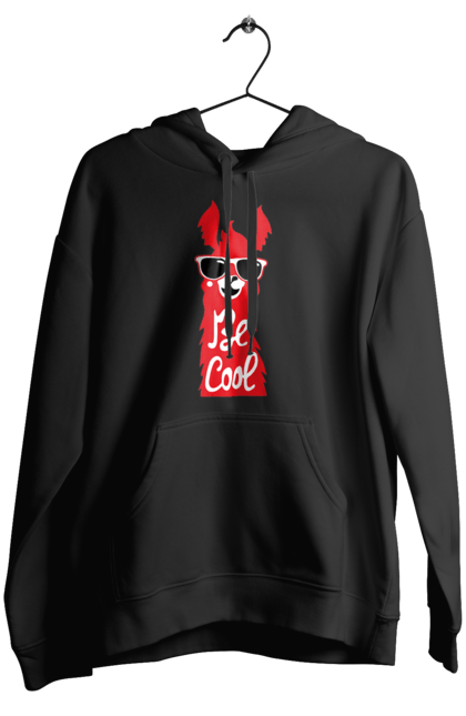 Жіноче худі з принтом "Крута лама". Звірі, круте, круто, лама, окуляри, тварини. 2070702