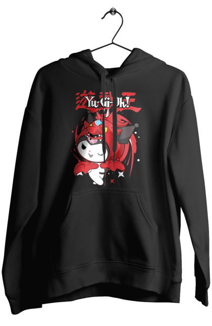 Women's hoodie with prints Yu Gi Oh! Kuromi. Anime, character, hello kitty, kuromi, my melody, sanrio, yu gi oh, yugio. 2070702