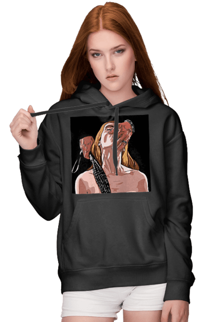 Жіноче худі з принтом "Дівчина У Полоні Чоловіка З Батогами". Батіг, пристрасть, смоктати. 2070702