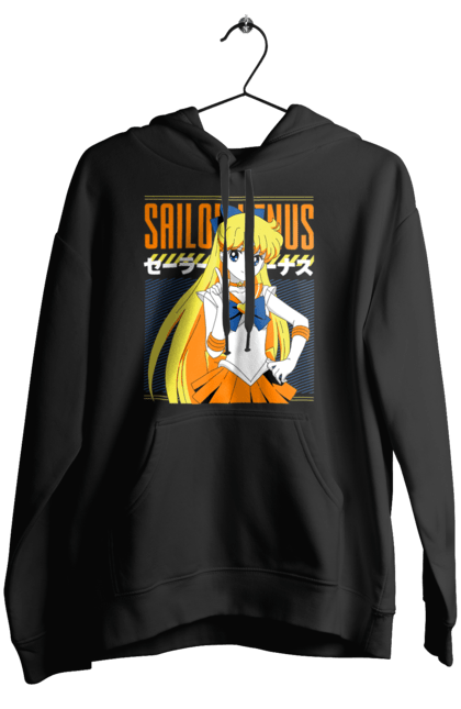 Women's hoodie with prints Sailor Venus. Anime, drama, magical girl, minako aino, sailor moon, sailor venus, tv series. 2070702