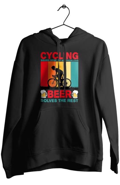 Жіноче худі з принтом "Cycling Beer". Алкоголь, брутальні, велосипед, веселі, для спортсменів, літні, пиво, спорт, чоловічі. 2070702