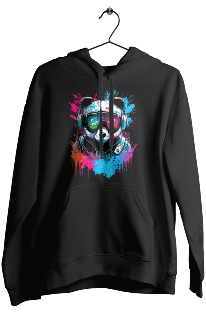 Жіноче худі з принтом "Панда в VR шолом". Віртуальна реальність, гік, панда, персонаж, шолом. 2070702