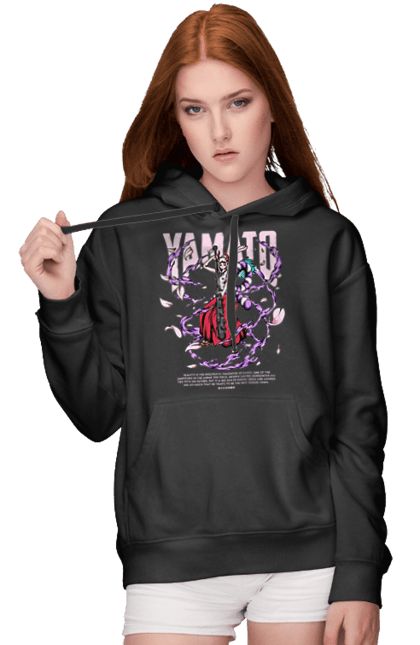 Women's hoodie with prints One Piece Yamato. Anime, manga, one piece, pirates, straw hat pirates, yamato. 2070702