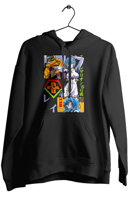 Women's hoodie with prints Evangelion Rei. Anime, evangelion, eve, kaoru, manga, rei ayanami, shinji. 2070702