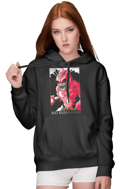 Women's hoodie with prints Dragon Ball Majin Buu. Anime, antagonist, dragon ball, majin buu, manga, tv series. 2070702