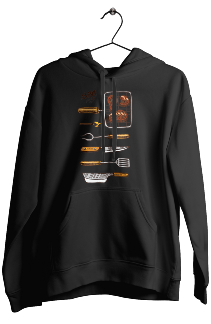 Women`s hoodie with prints Barbecue Party. B-b-q, fry, meat. 2070702