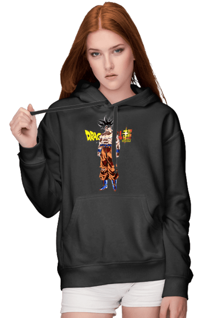 Women's hoodie with prints Dragon Ball Son Goku. Anime, dragon ball, goku, manga, son goku, tv series. 2070702