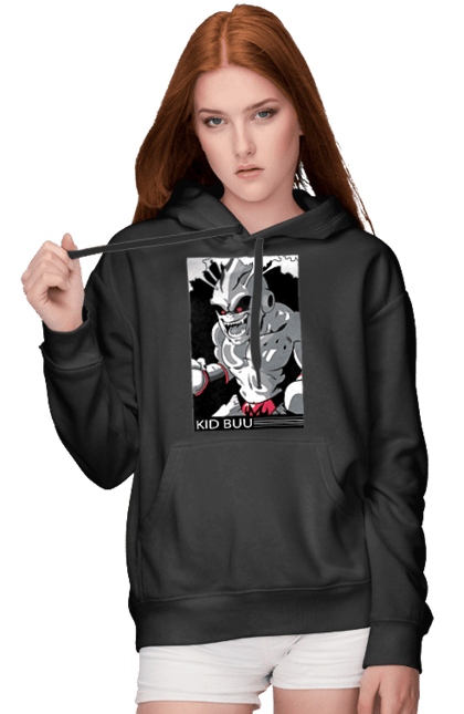 Women's hoodie with prints Dragon Ball Majin Buu. Anime, antagonist, dragon ball, majin buu, manga, tv series. 2070702