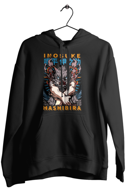 Women's hoodie with prints Demon Slayer Inosuke. Anime, demon slayer, inosuke, inosuke hashibira, kimetsu no yaiba, manga. 2070702