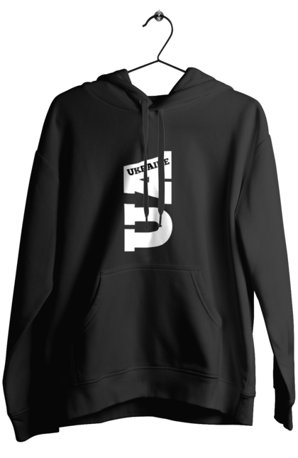 Жіноче худі з принтом "Україна". Абревіатура, батьківщина, емблема, логотип, напис, текст, україна. 2070702