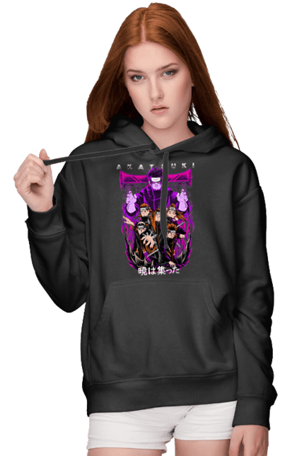 Women's hoodie with prints Naruto Akatsuki. Akatsuki, anime, character, manga, naruto, ninja, pain, tv series, yahiko. 2070702