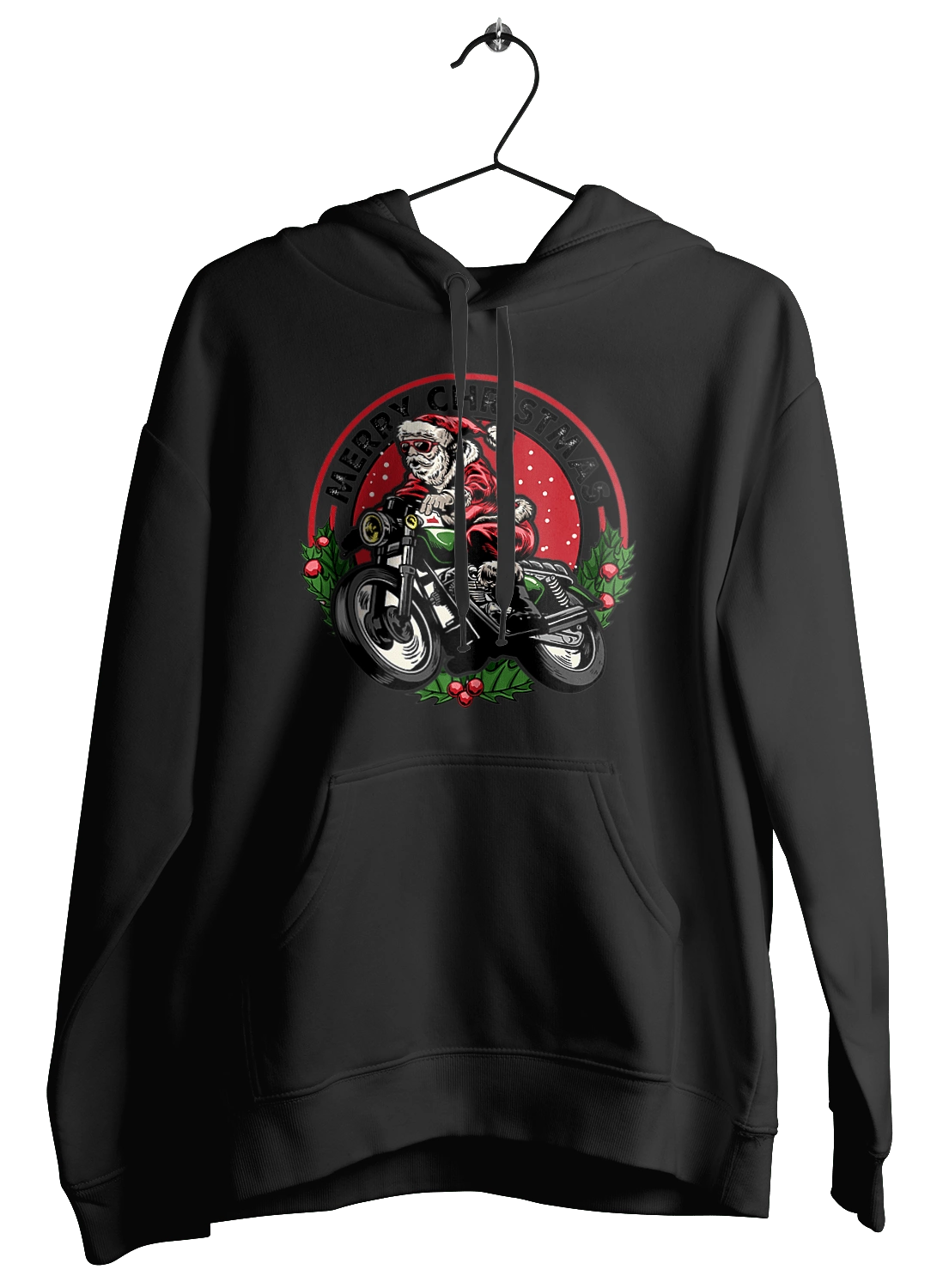 Щасливого Різдва, дід мороз на мотоциклі