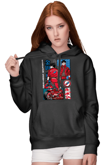 Women's hoodie with prints Akira Shotaro Kaneda. Akira, anime, cyberpunk, manga, shotaro kaneda. 2070702