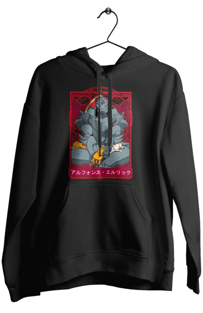 Women`s hoodie with prints Fullmetal Alchemist Al Elric. Adventures, al elric, alphonse, anime, comedy, fullmetal alchemist, manga, steampunk. 2070702
