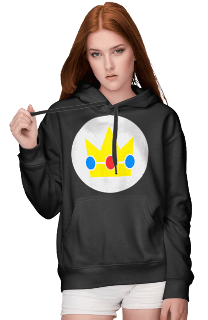 Women's hoodie with prints Mario Bros. Princess Peach. Character, game, mario, mario bros, nintendo, princess peach, super mario bros. 2070702