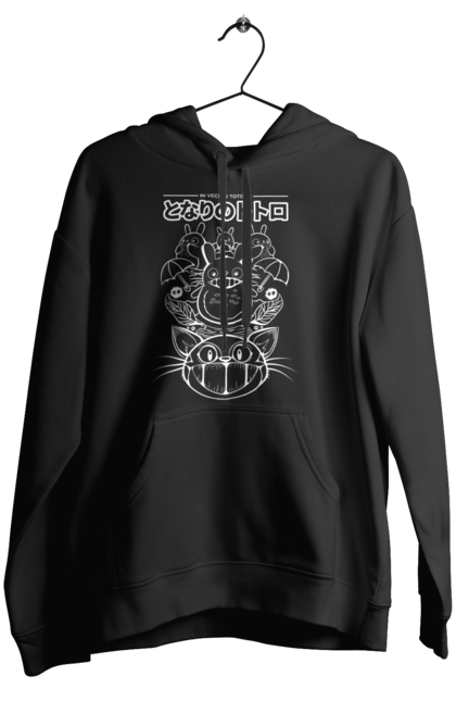 Women's hoodie with prints Totoro. Adventures, anime, comedy drama, fantasy, film, my neighbor totoro, tv series. 2070702