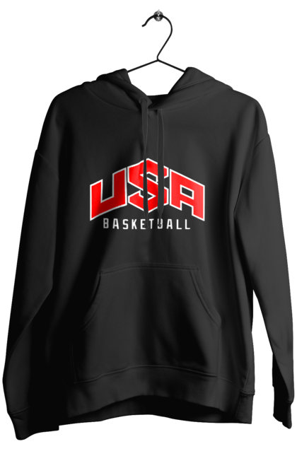 Женское худи с принтом Баскетбол США. Basketball, usa, usa basketball, баскетбол, команда, спорт, спортивная команда, сша. 2070702