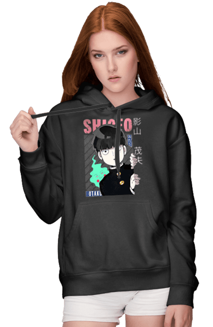 Women's hoodie with prints Mob Psycho 100. Anime, manga, mob, mob psycho 100, shigeo kageyama. 2070702