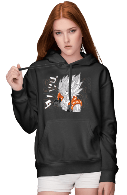 Women's hoodie with prints Dragon Ball Gogeta. Anime, dragon ball, gogeta, goku, manga, tv series. 2070702