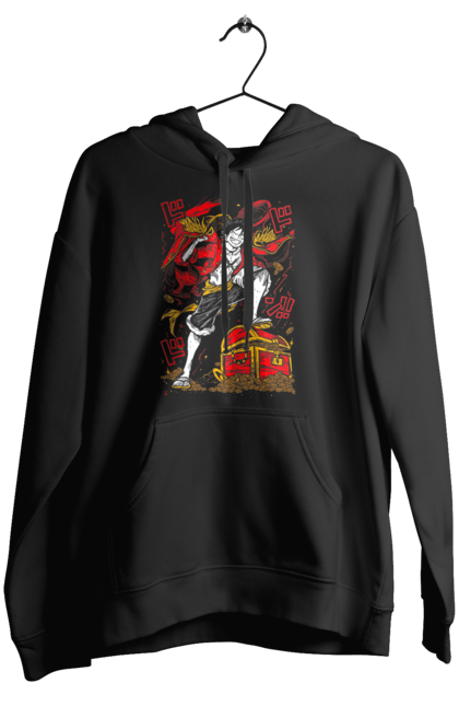 Women's hoodie with prints One Piece Luffy. Anime, luffy, manga, monkey de luffy, one piece, pirates. 2070702