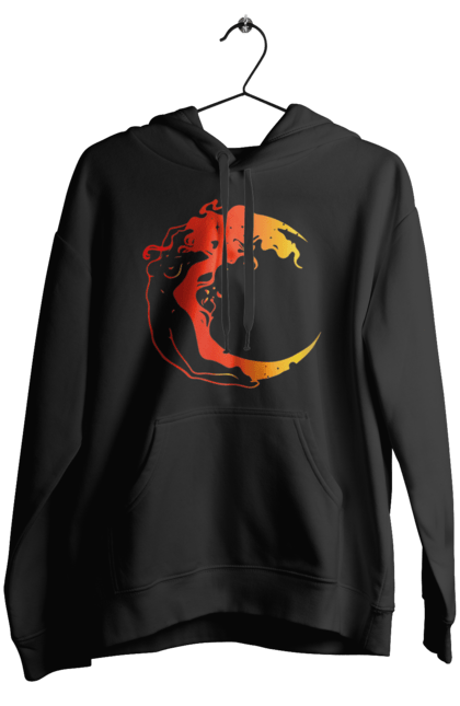 Жіноче худі з принтом "Дівчина місяць". Дівчина, зірки, космічне, космос, місяць. 2070702