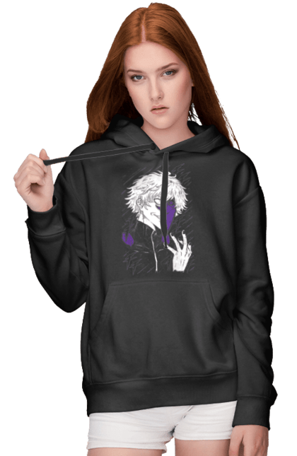 Women's hoodie with prints Tokyo ghoul. Anime, drama, fiction, horror, kaneki ken, manga, tokyo ghoul. 2070702