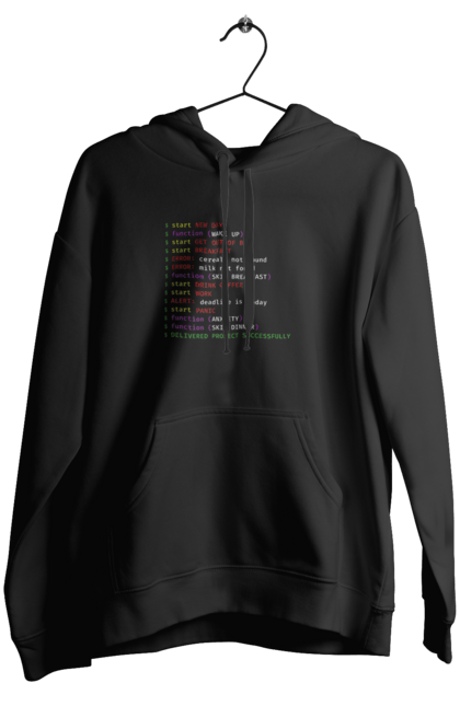 Жіноче худі з принтом "Життя програміста". Angular, c, css, html, it, javascript, jquery, php, python, react, svelt, vue, айтишник, айті, гумор, код, кодувати, прогер, програміст, програмісти, ти ж, ти ж програміст, тиж програміст. ART принт на футболках